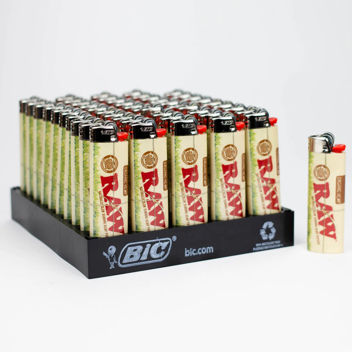 BIC x RAW - Organic Hemp - Lighters - Tray of 50