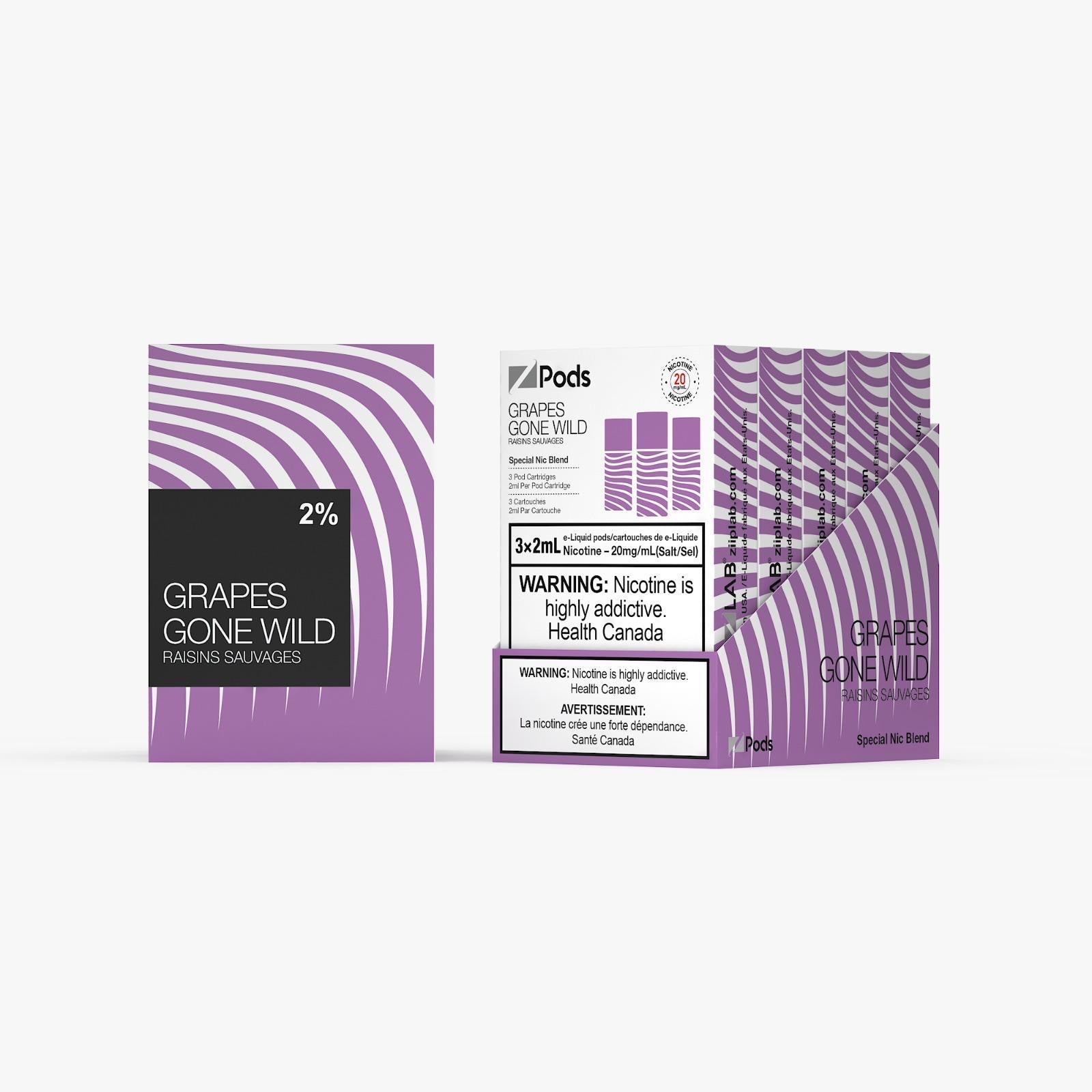 Grapes Gone Wild - Z Pods Special NIC - 20mg - Premium