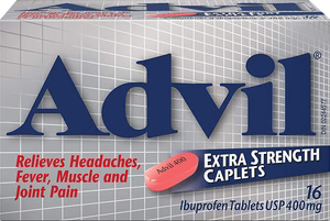 Advil Extra Strength Caplets Ibuprofen Tablets USP 400mg 16ct