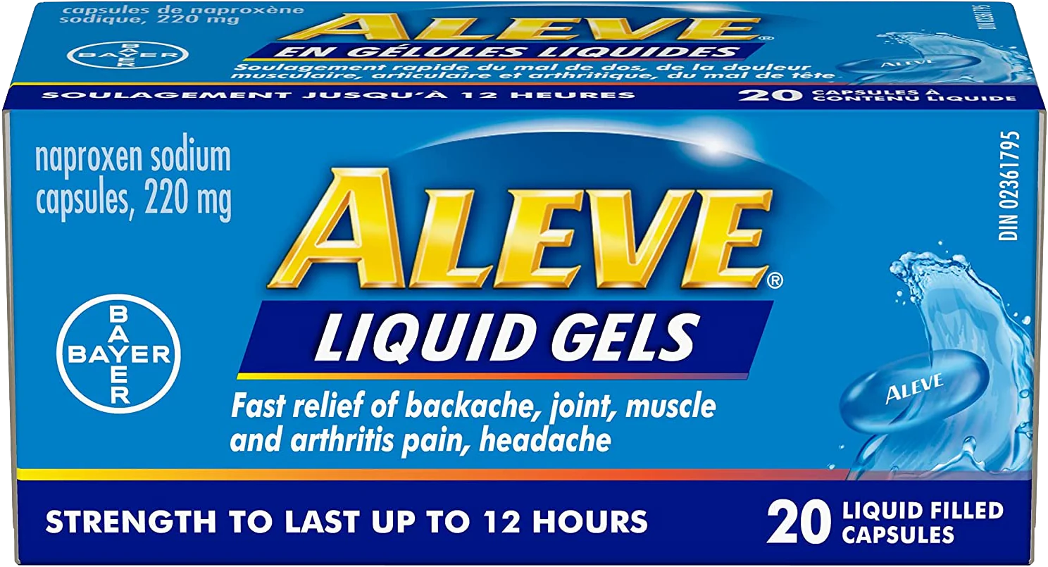 Aleve Liquid Gels Naproxen Sodium Capsules 220mg 20ct