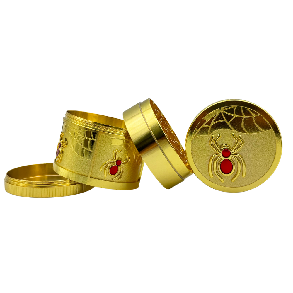 Arsenal Spider Gold Rush 63mm 4-Pc Grinder - 3ct