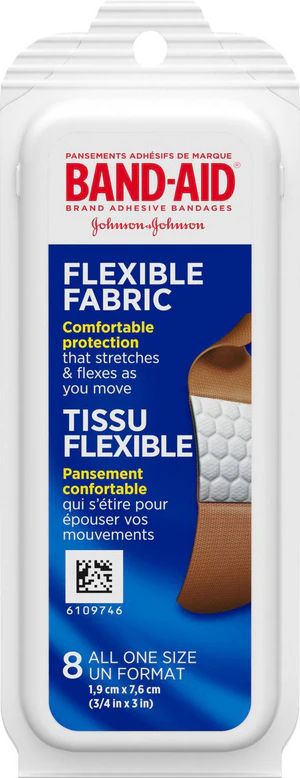 Band-Aid Flexible Fabric All One Size Brand Adhesive Bandages 8ct