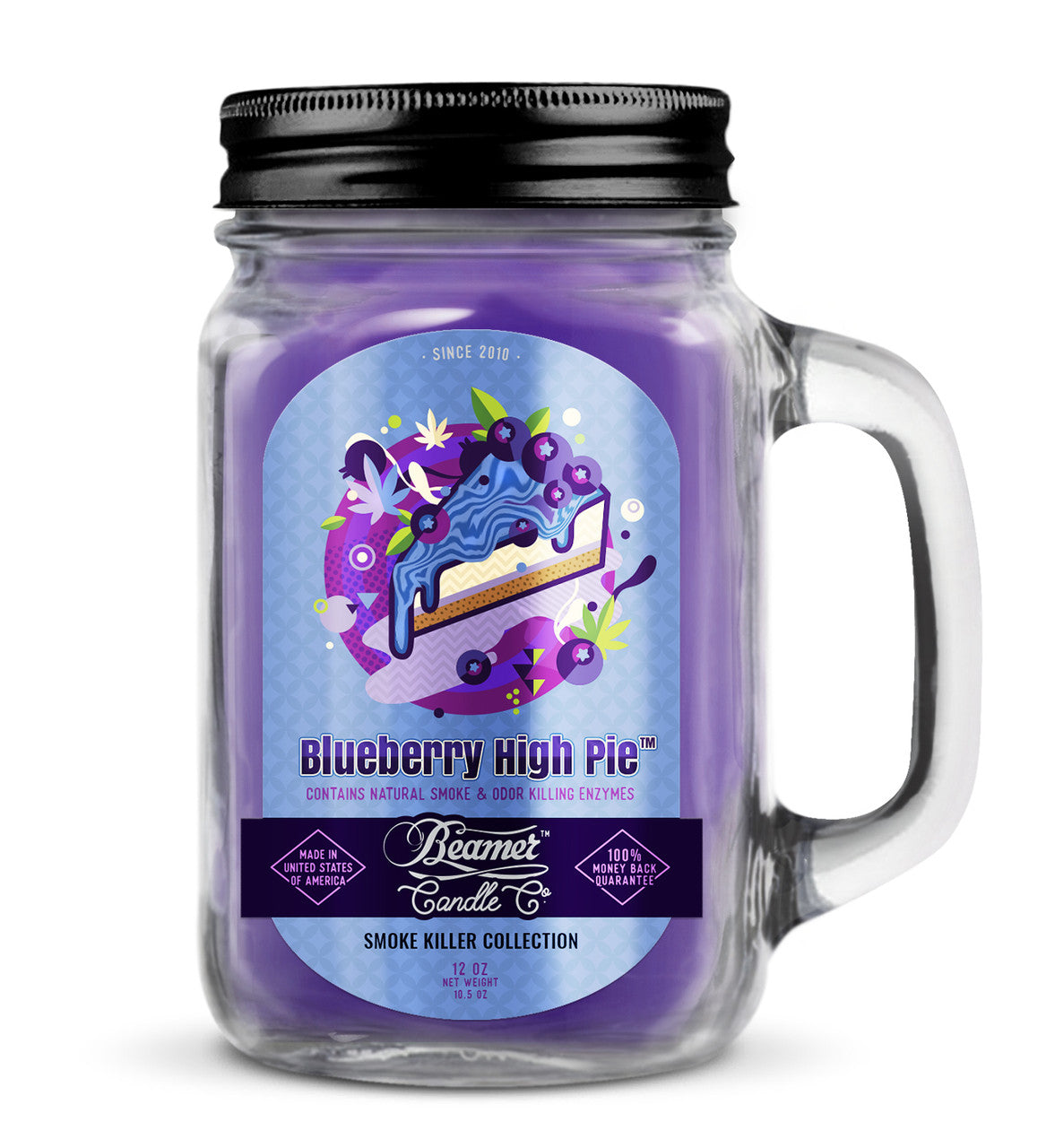 BLUEBERRY HIGH PIE - BEAMER CANDLE - SMOKE KILLER COLLECTION