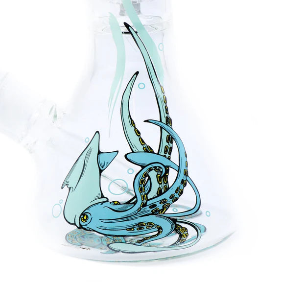 14" Untamed Collection, Blue Squid 12 Arm Perk, Ice Catcher Waterpipe