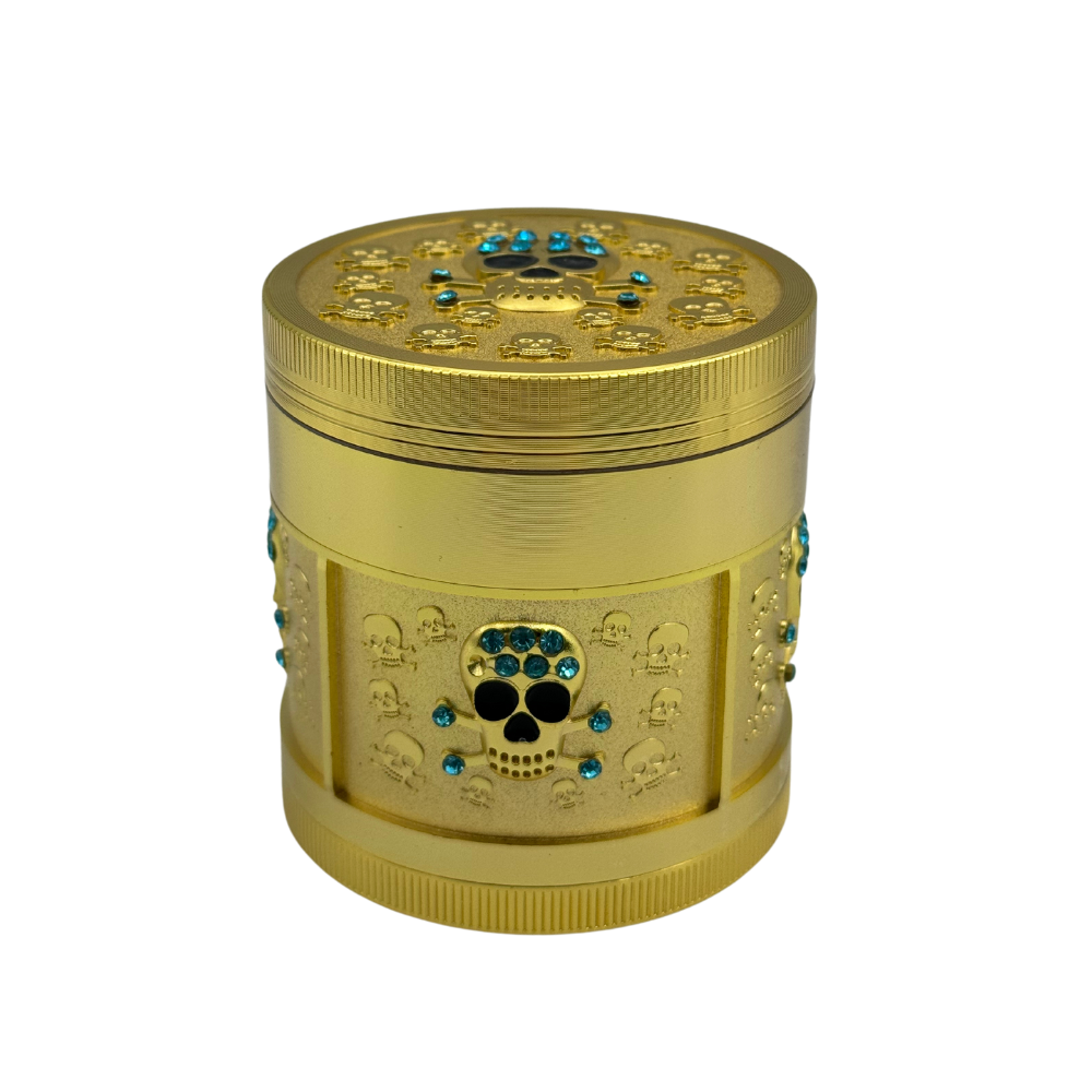 Arsenal Skull Gold Rush 63mm 4-Pc Grinder - 3ct