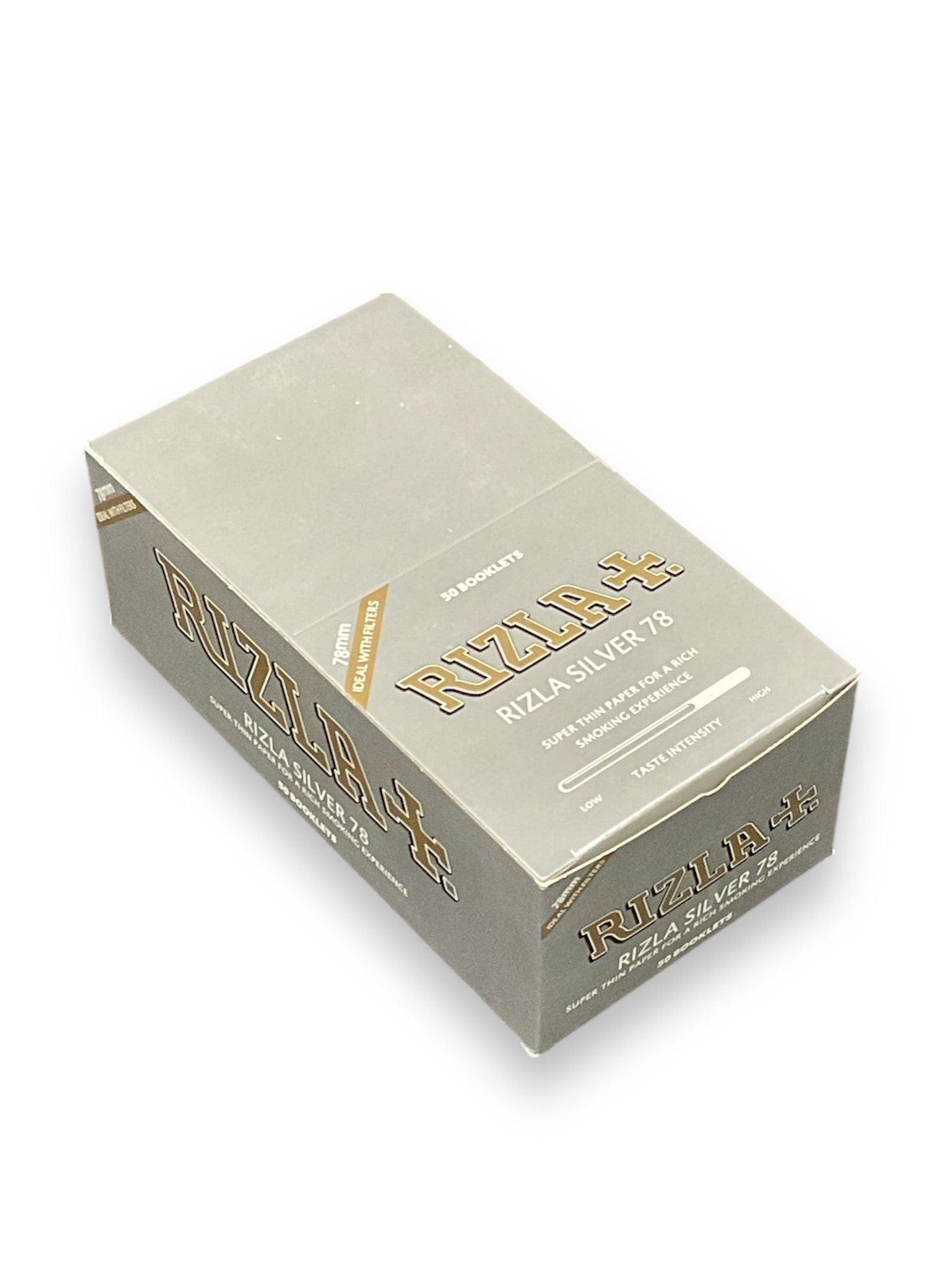 RIZLA PLUS - SILVER 78MM - SINGLE WIDE