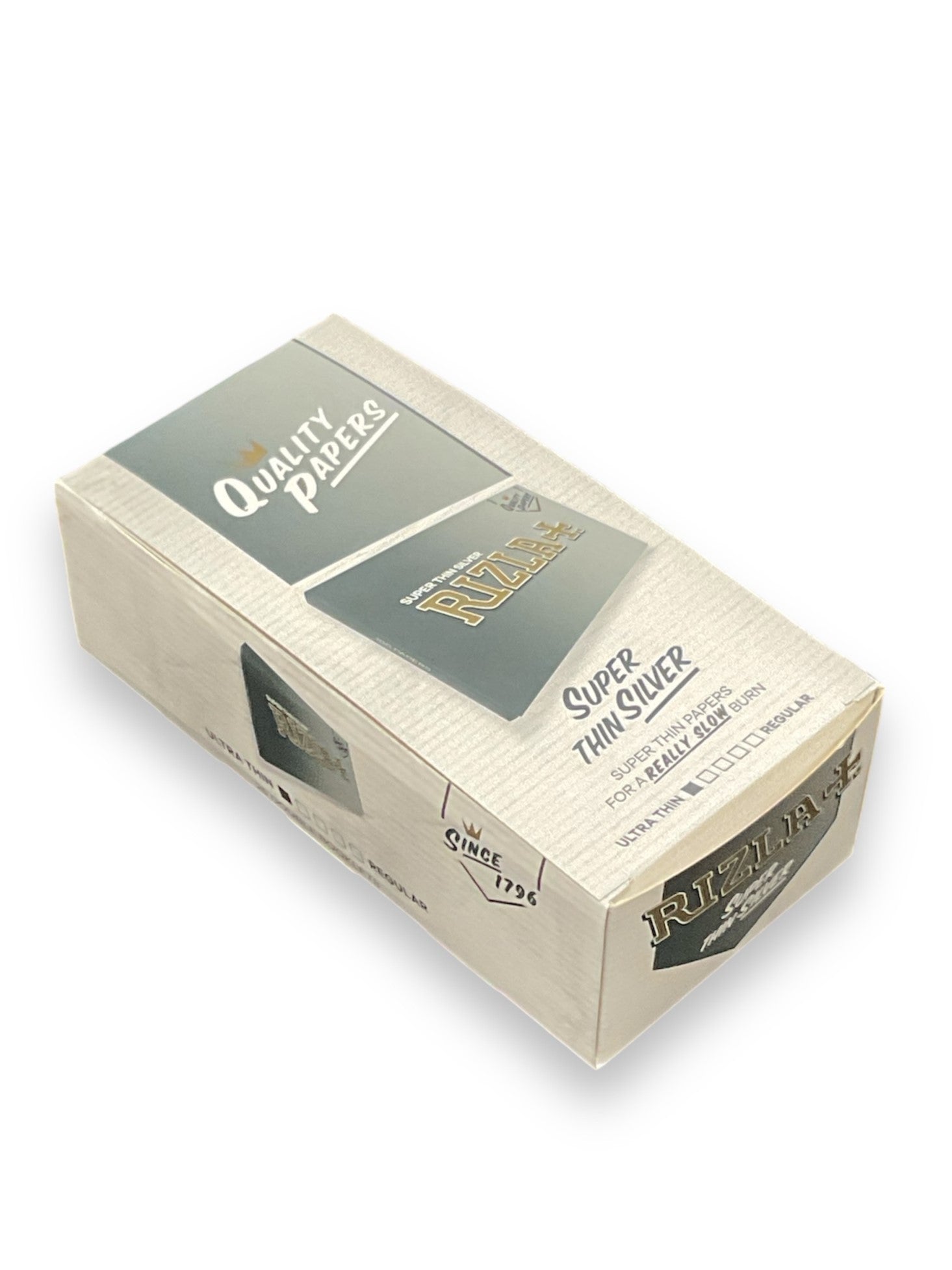 RIZLA PLUS - SUPER THIN SILVER - SINGLE WIDE