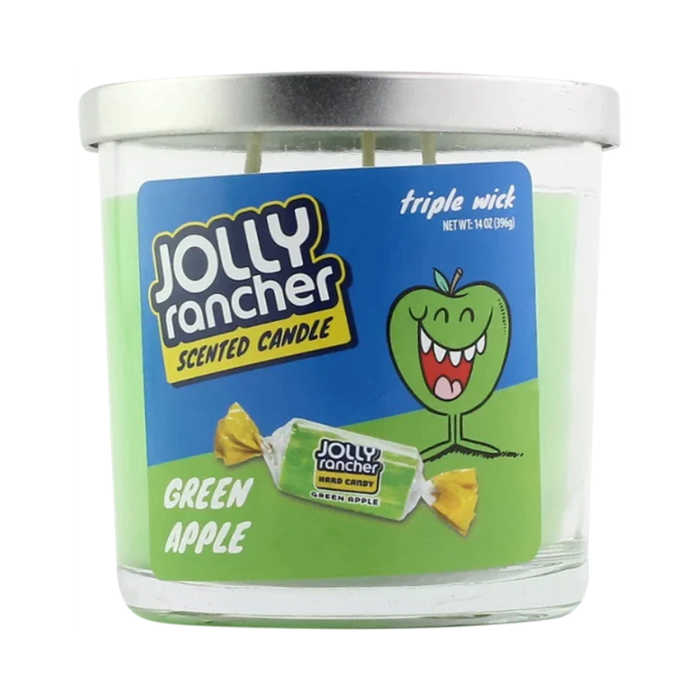 JOLLY RANCHER GREEN APPLE - 3 Wick Scented Candle - 14oz