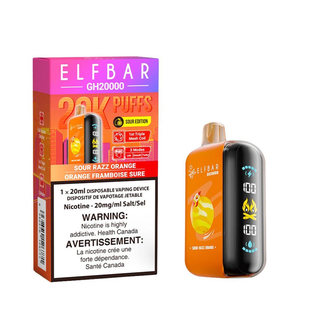 SOUR RAZZ ORANGE - ELF Bar GH20K - 5ct