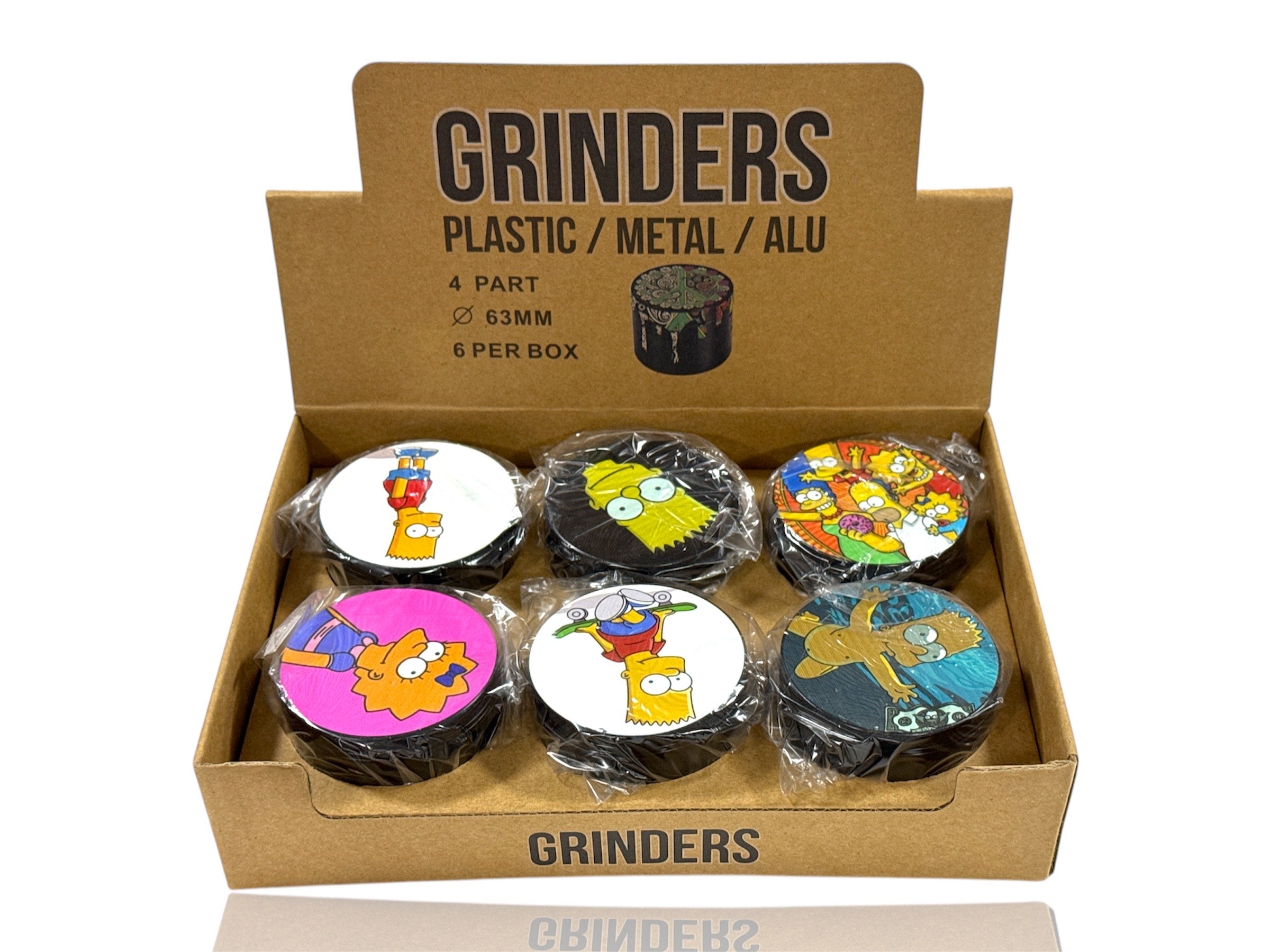 ASSORTED - Cartoon -  4-Pc Grinder - 6ct