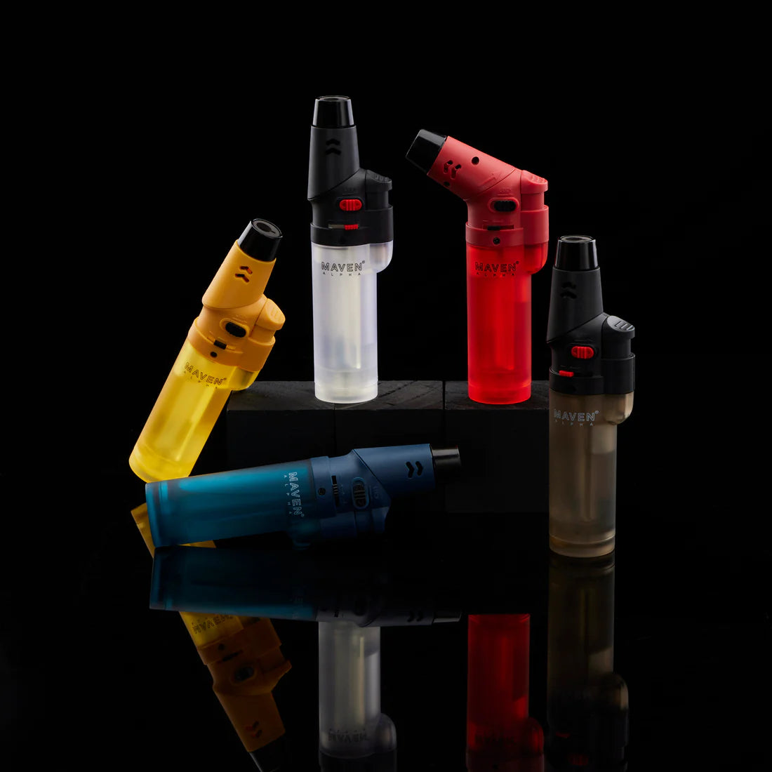 MAVEN - ALPHA TRANSPARENT - TORCH LIGHTER - 15ct