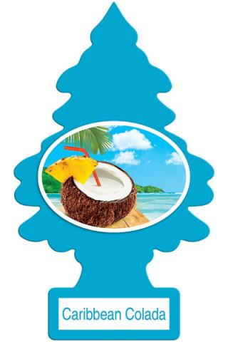 CARIBBEAN COLADA - LITTLE TREE - AIR FRESHNER - 24ct