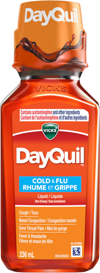 Vicks Dayquil Cold & Flu Non-Drowsy Liquid 236mL