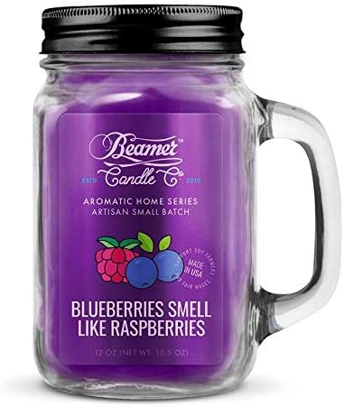 BLUEBERRIES SMELL LIKE RASPBERRIES - BEAMER CANDLE - SMOKE KILLER COLLECTION