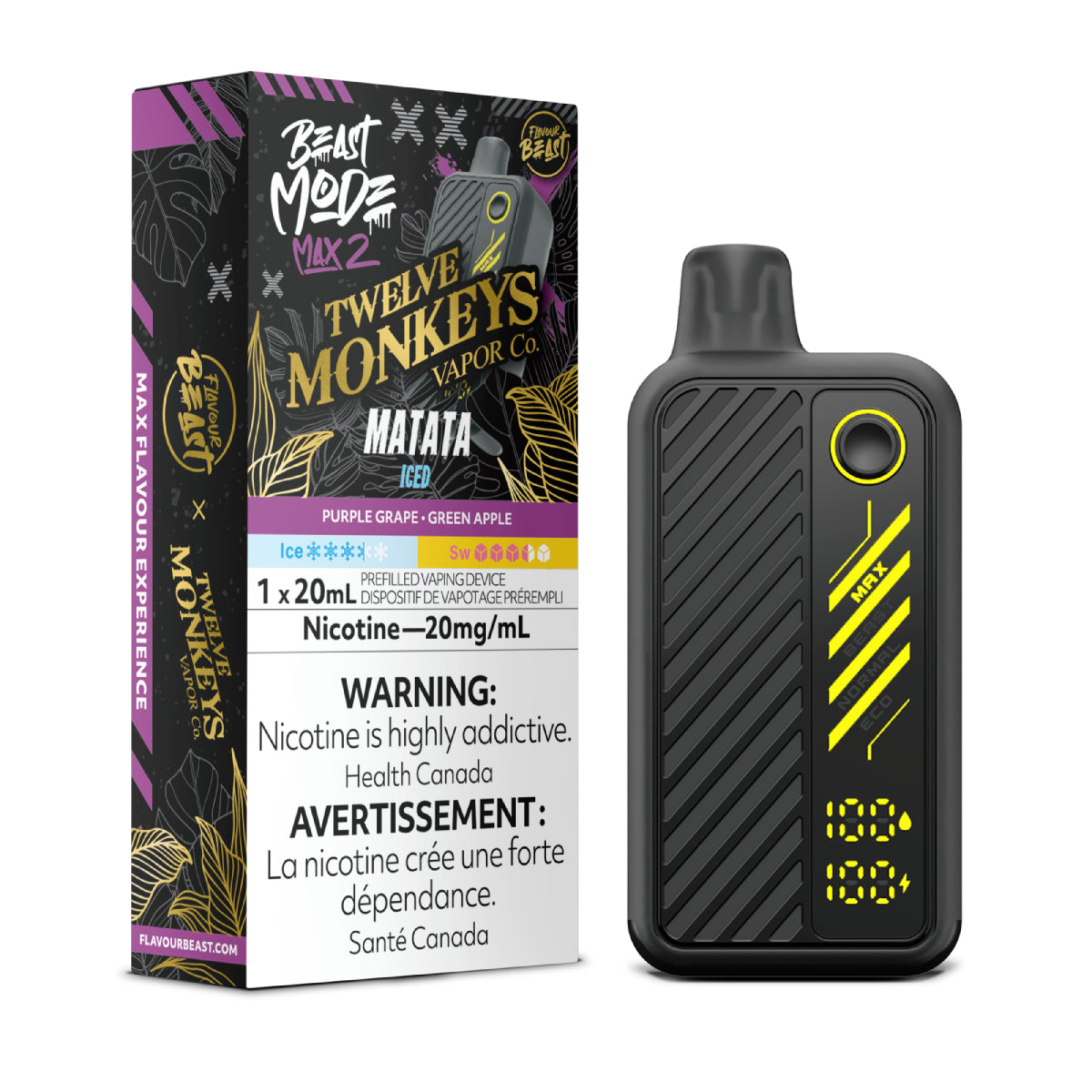 Matata Iced - Flavour Beast x 12M - Mode Max 2 50K - 20MG - 5pc/Carton