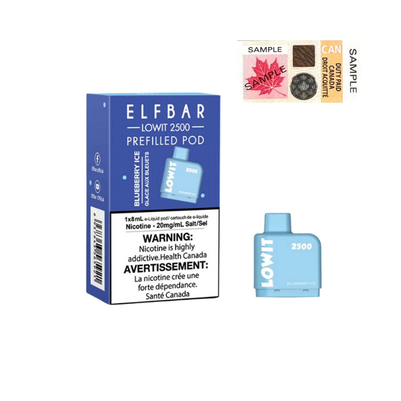 Blueberry Ice - Elf Bar Lowit 2500 - 20mg