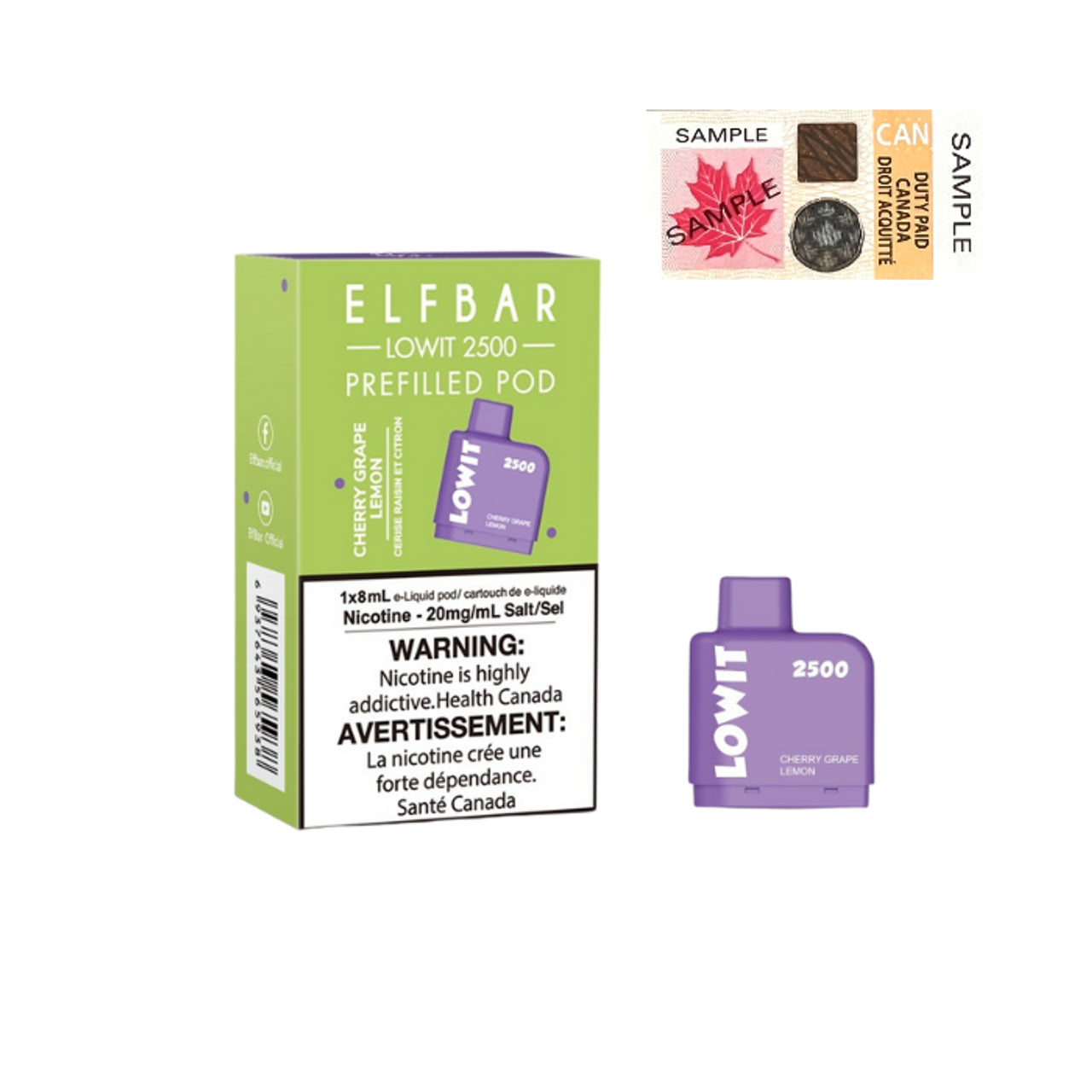 Cherry Grape Lemon - Elf Bar Lowit 2500 - 20mg