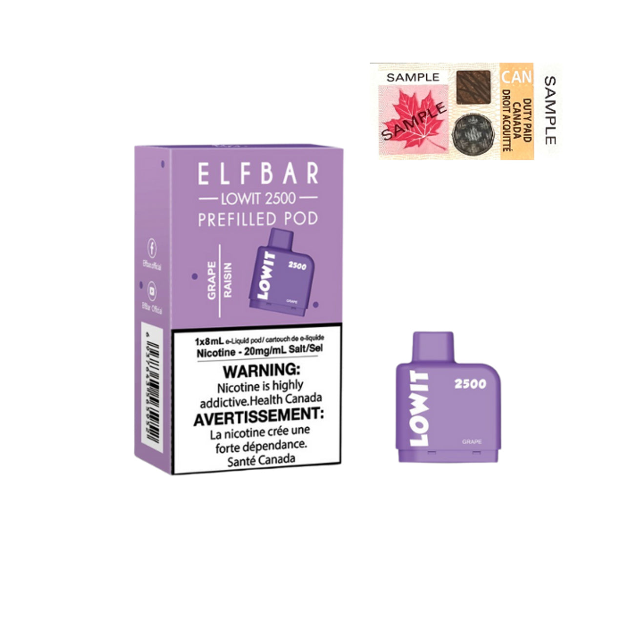 Grape - Elf Bar Lowit 2500 - 20mg