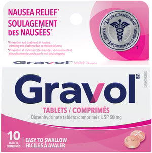 Gravol Tablets 50mg 10ct
