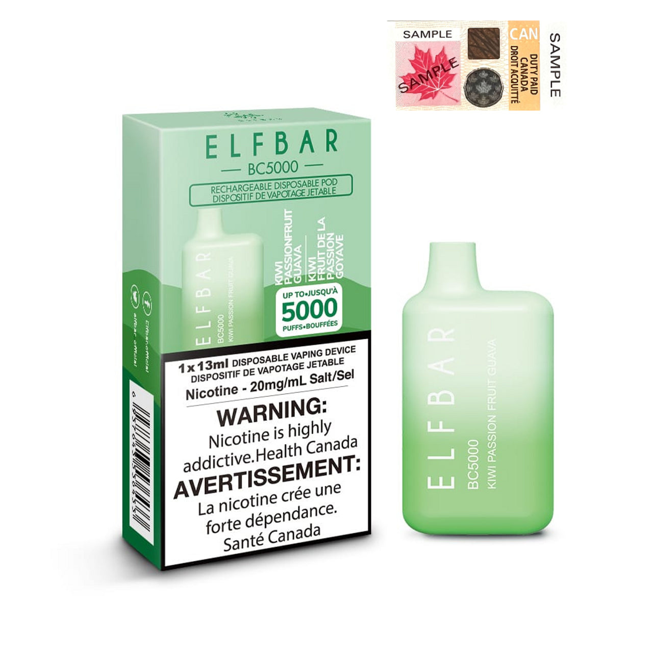 Kiwi Passionfruit Guava - ELF Bar 5000 - 10ct - EXCISED Kiwi Passionfruit Guava - ELF Bar 5000 - 10ct - EXCISED