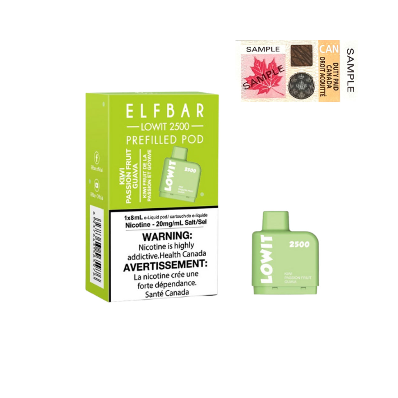 Kiwi Passionfruit Guava - Elf Bar Lowit 2500 - 20mg