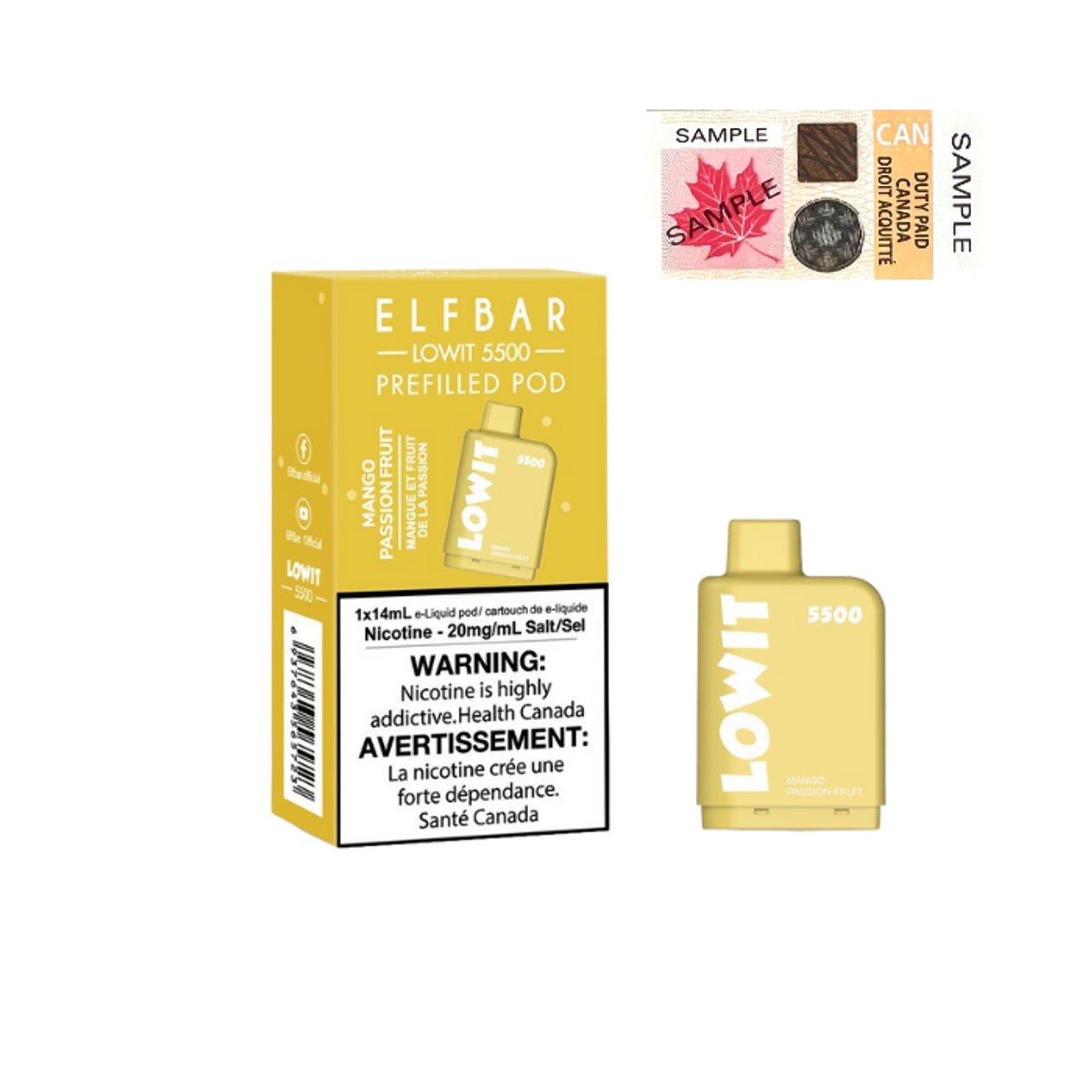 Mango Passionfruit - Elf Bar Lowit 5500 - 20mg