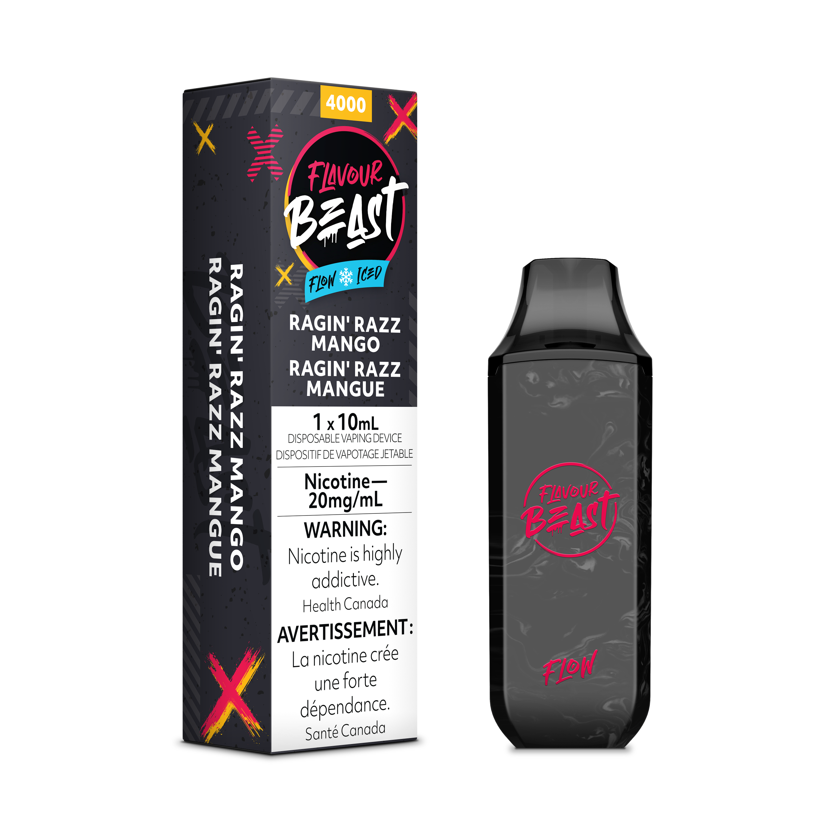 Ragin Razz Mango - Flavour Beast Flow 4000 - EXCISED