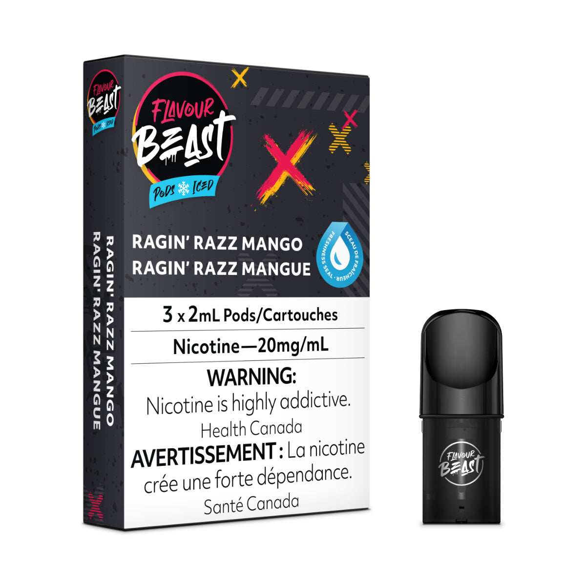 Ragin Razz Mango - Flavour Beast Pod Pack - 20mg - EXCISED
