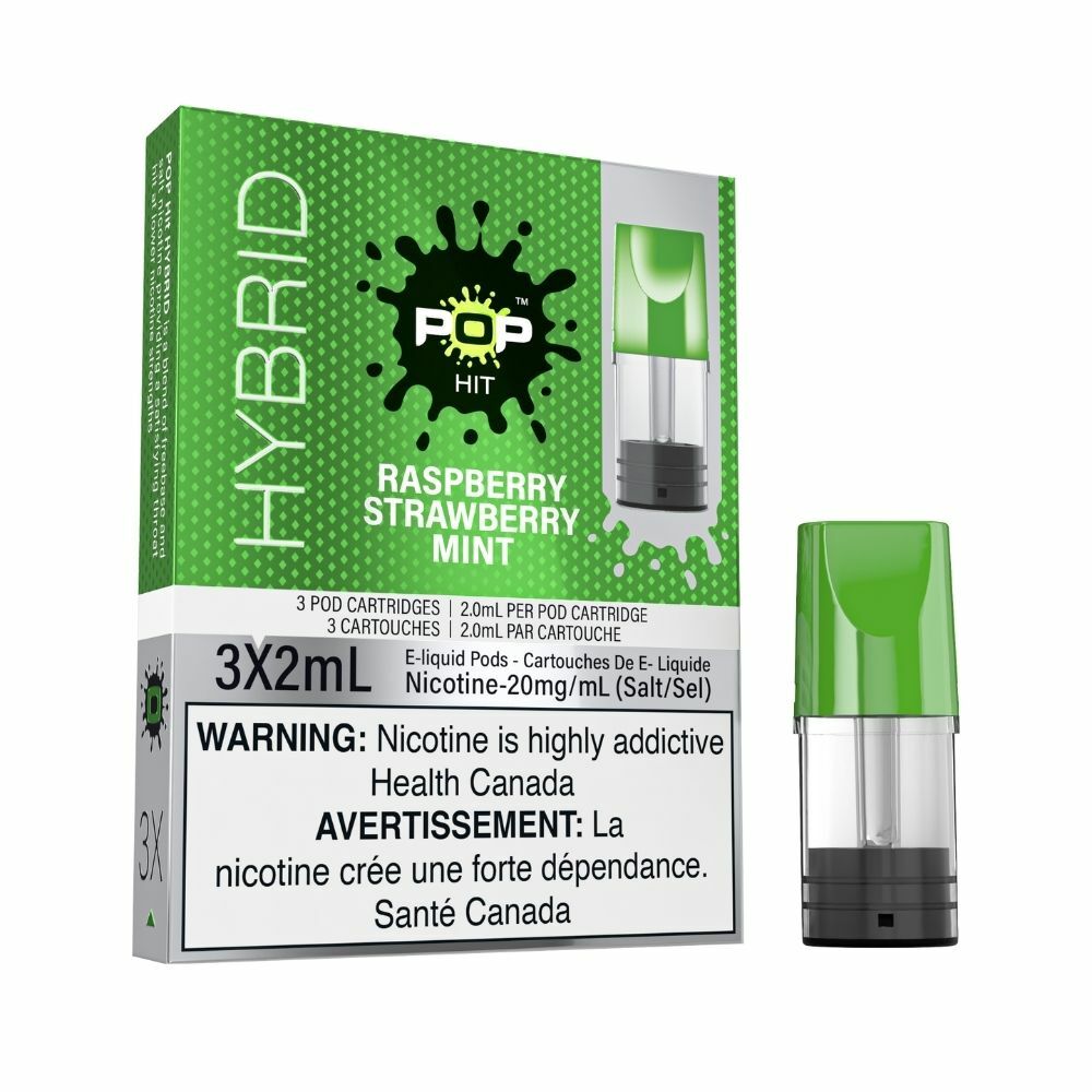 Raspberry Strawberry Mint - Pop Hit Hybrid - 20mg - 5pc/Carton - EXCISED