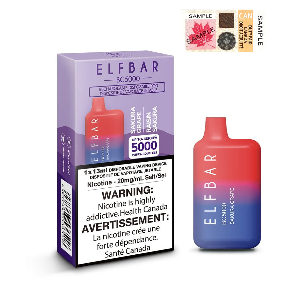 elfbar nachfüll pod läuft aus Sakura Grape - ELF Bar 5000 - 10ct