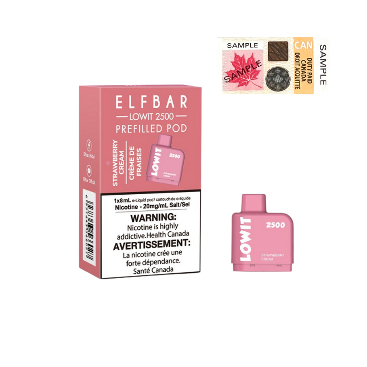 Strawberry Cream - Elf Bar Lowit 2500 - 20mg