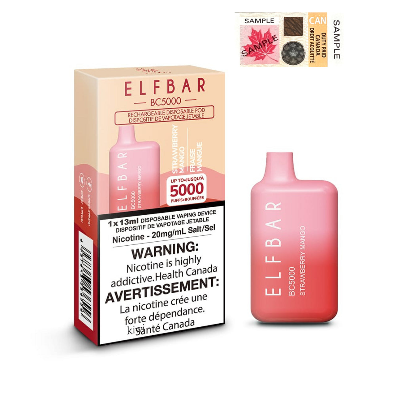 Strawberry Mango - ELF Bar 5000 - 10ct - EXCISED Strawberry Mango - ELF Bar 5000 - 10ct - EXCISED