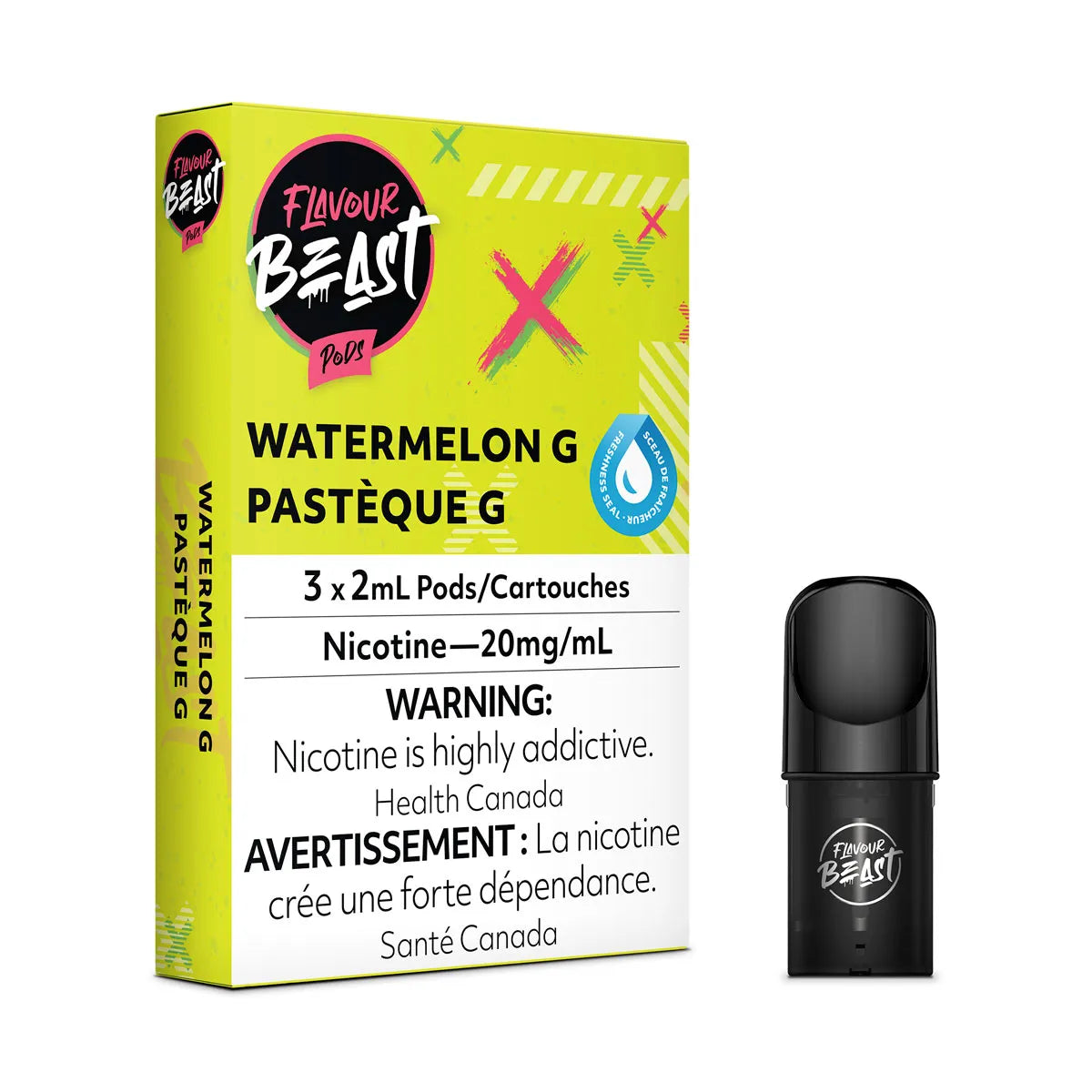 Watermelon G - Flavour Beast Pod Pack - 20mg - EXCISED