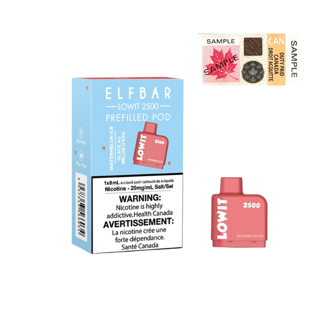 Watermelon Ice - Elf Bar Lowit 2500 - 20mg