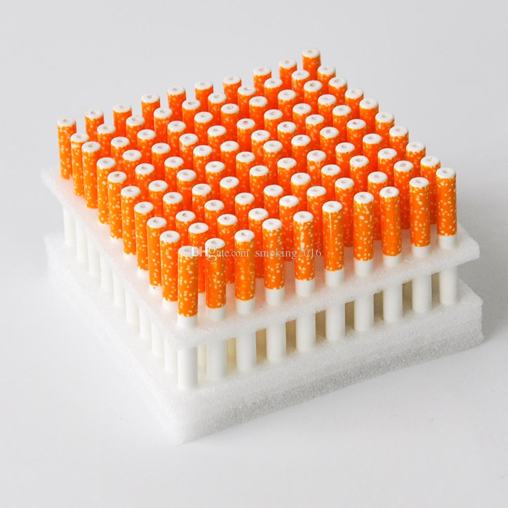Ceramic Cigarette Hitter Pipe Yellow Filter Color100pcs/box