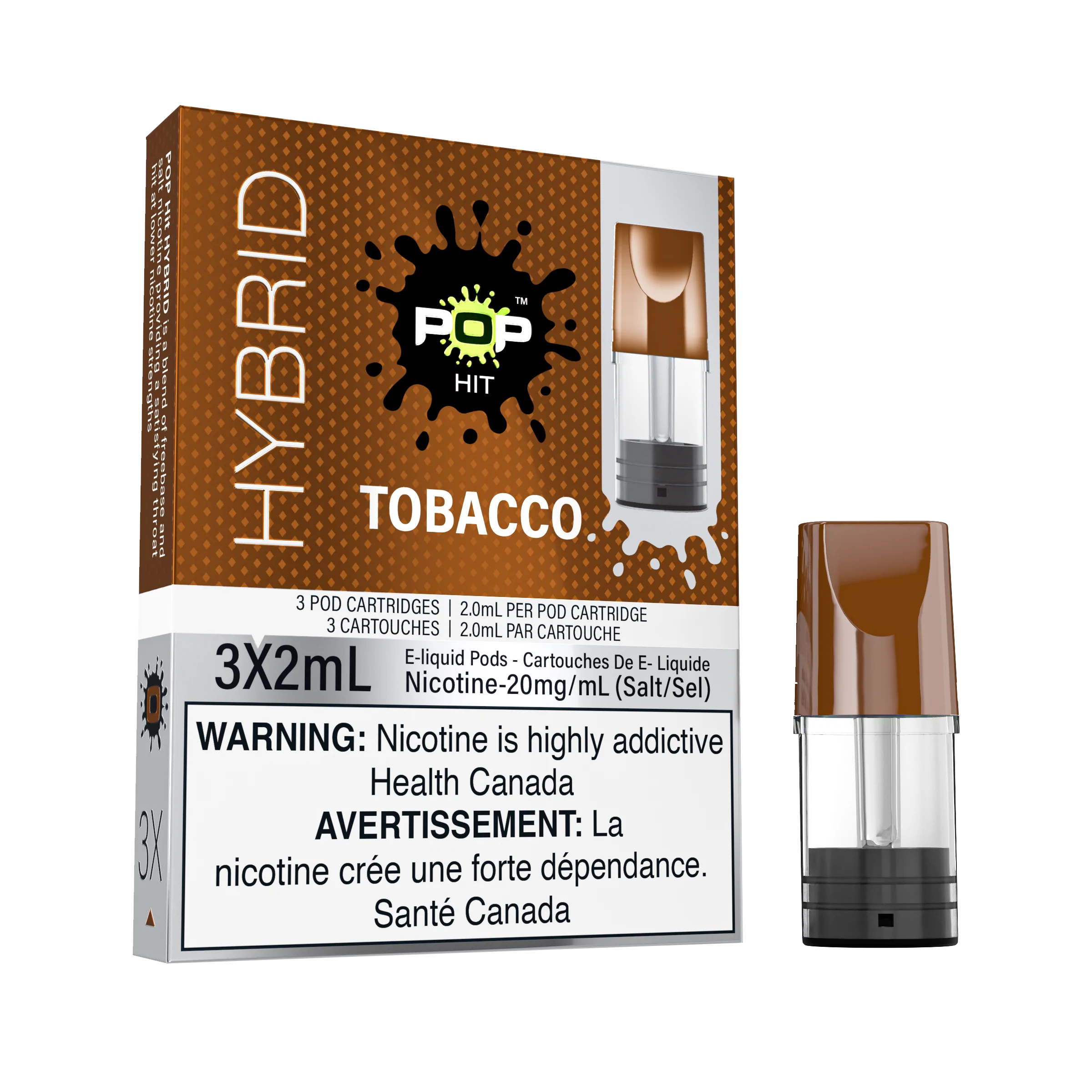 Tobacco - Pop Hit Hybrid - 20mg - 5pc/Carton - EXCISED