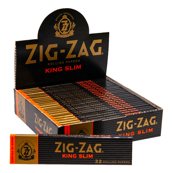 Zig Zag - black King Slim - 25ct