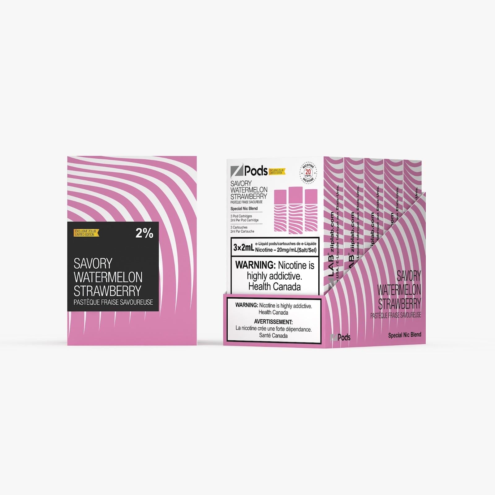 Savory Watermelon Strawberry - Z Pods Special NIC - 20mg (Z-Club Limited Edition) - [ON]