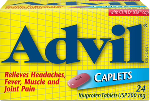 Advil Caplets Ibuprofen Tablets USP 200mg 24ct