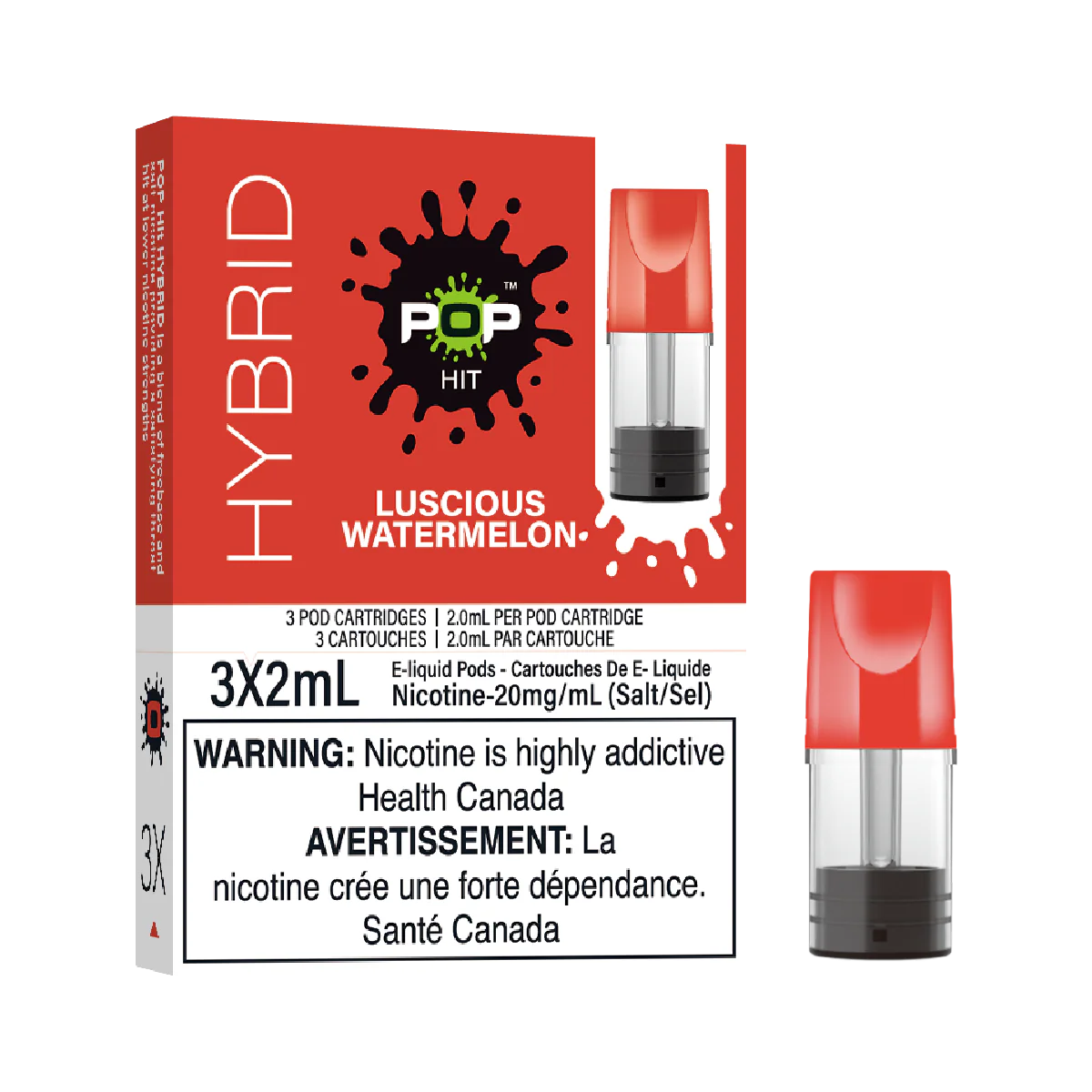 Luscious Watermelon - Pop Hit Hybrid - 20mg - 5pc/Carton - [FED]