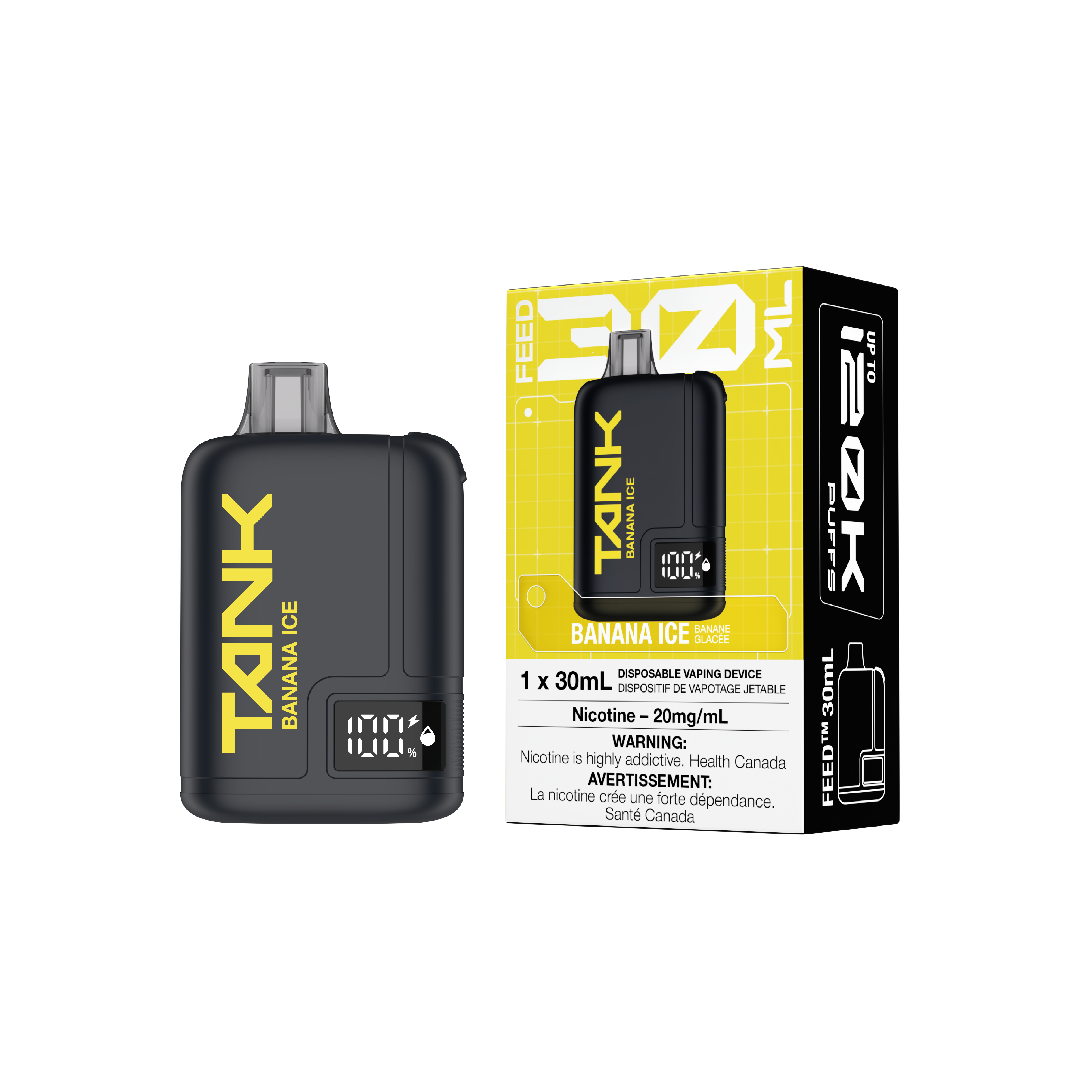 BANANA ICE - FEED Tank 120K Disposable Vape - 4ct - [ON]