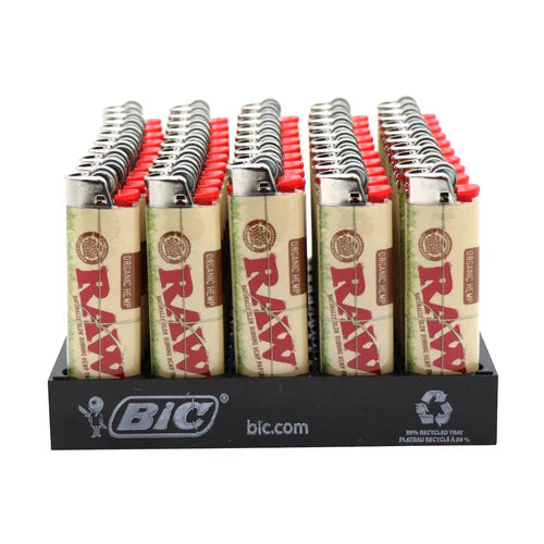 BIC x RAW - Organic Hemp - Lighters - Tray of 50