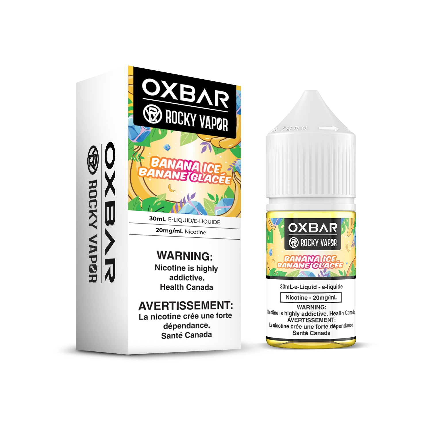 BANANA ICE - Rocky Vapor Oxbar E-Liquids - 30ml