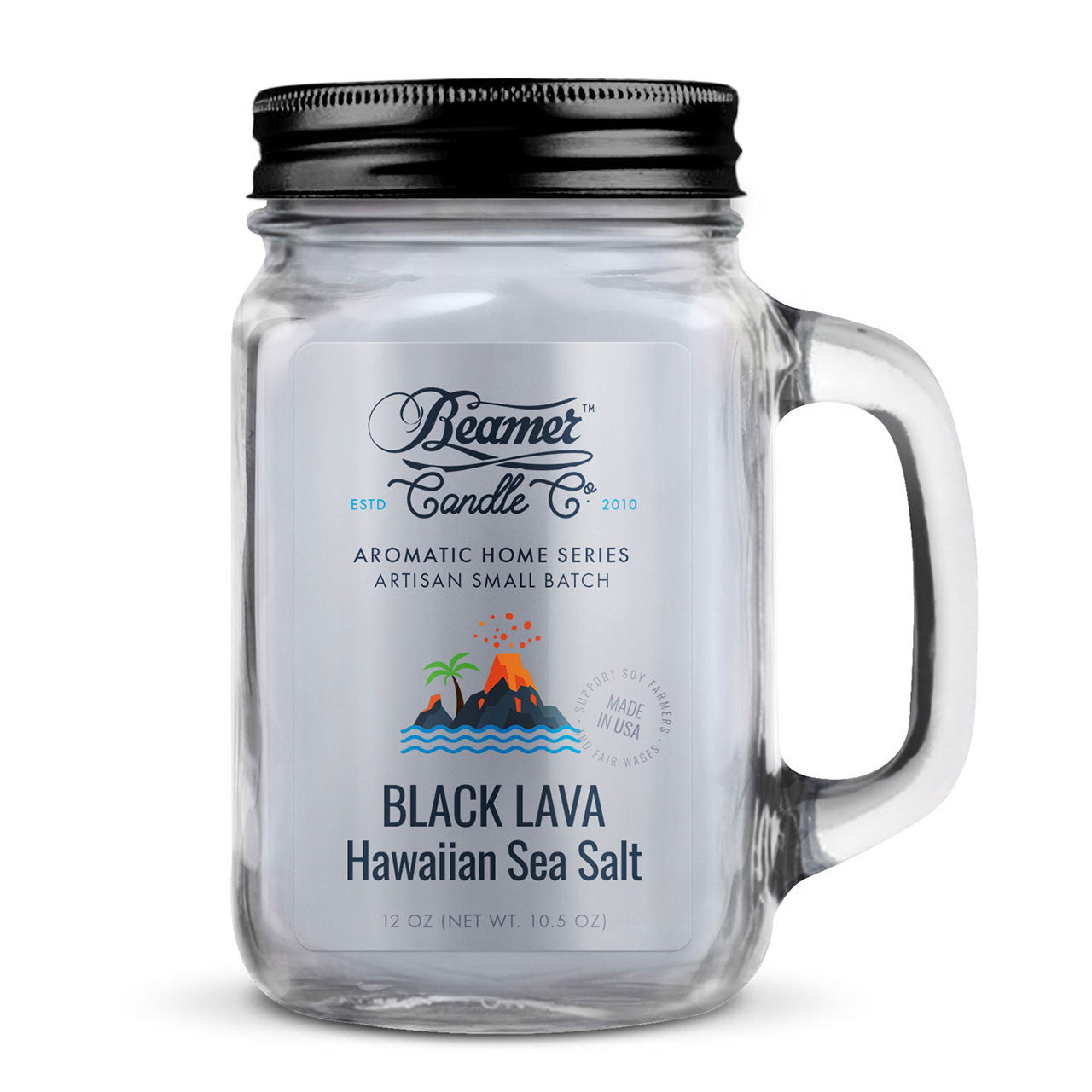 BLACK LAVA HAWAIIAN SEA SALT - BEAMER CANLE - SMOKE KILLER COLLECTION