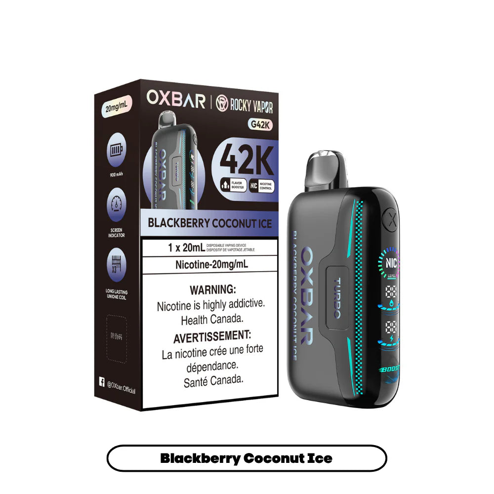 Blackberry Coconut Ice - Rocky Vapor OXBAR G42K - 20mg - 4pc/box - [ON]