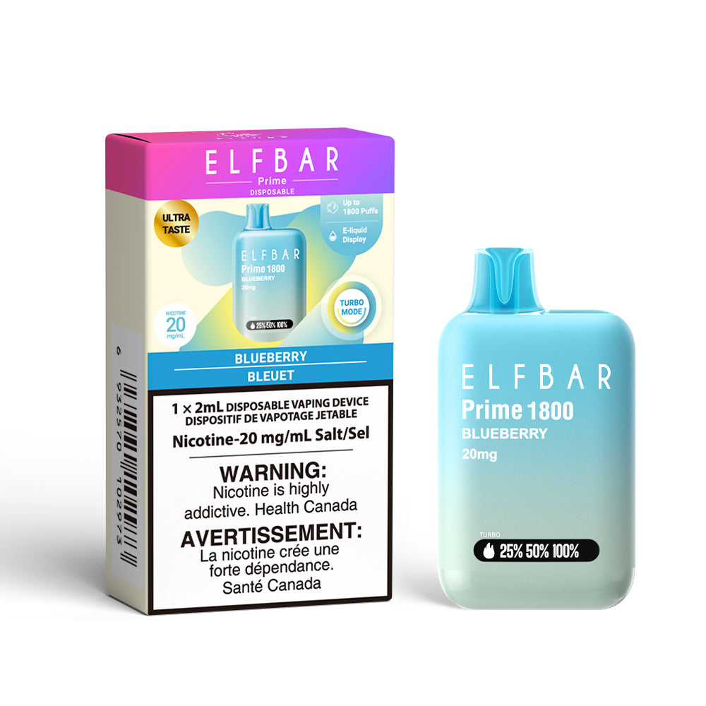 Blueberry - ELF Bar Prime 1800 Disposable Vape - 5ct [ON]