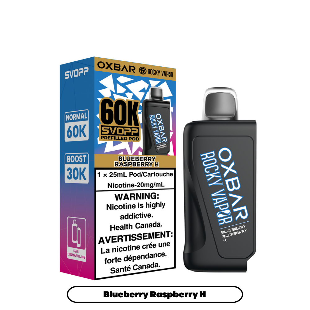 Blueberry Raspberry H - SVOPP Rocky Vapor Oxbar 60K - 4/pk [ON]