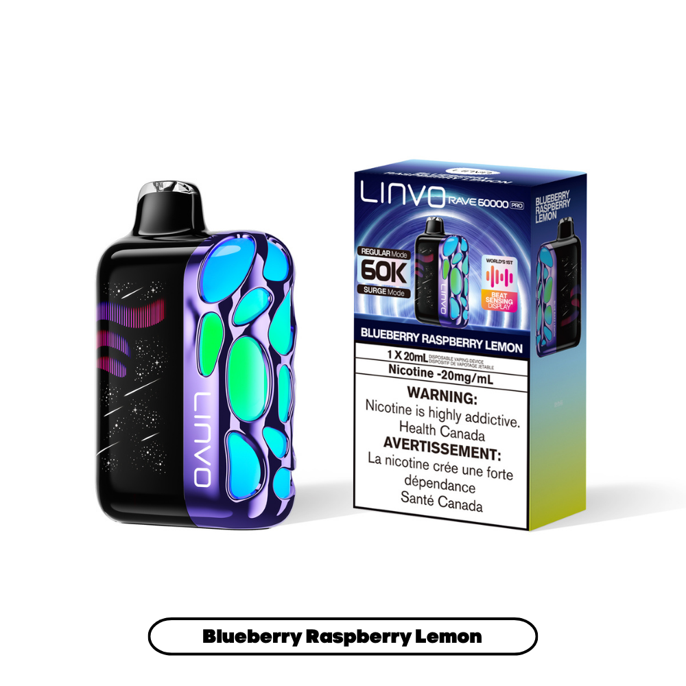 BLUBERRY RASPBERRY LEMON - Linvo Rave 60000 Pro - 20mg - 4pc/box - [ON]