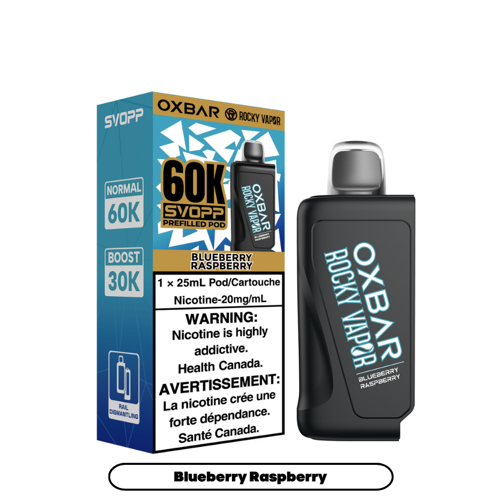 Blueberry Raspberry - SVOPP Rocky Vapor Oxbar 60K - 4/pk [ON]