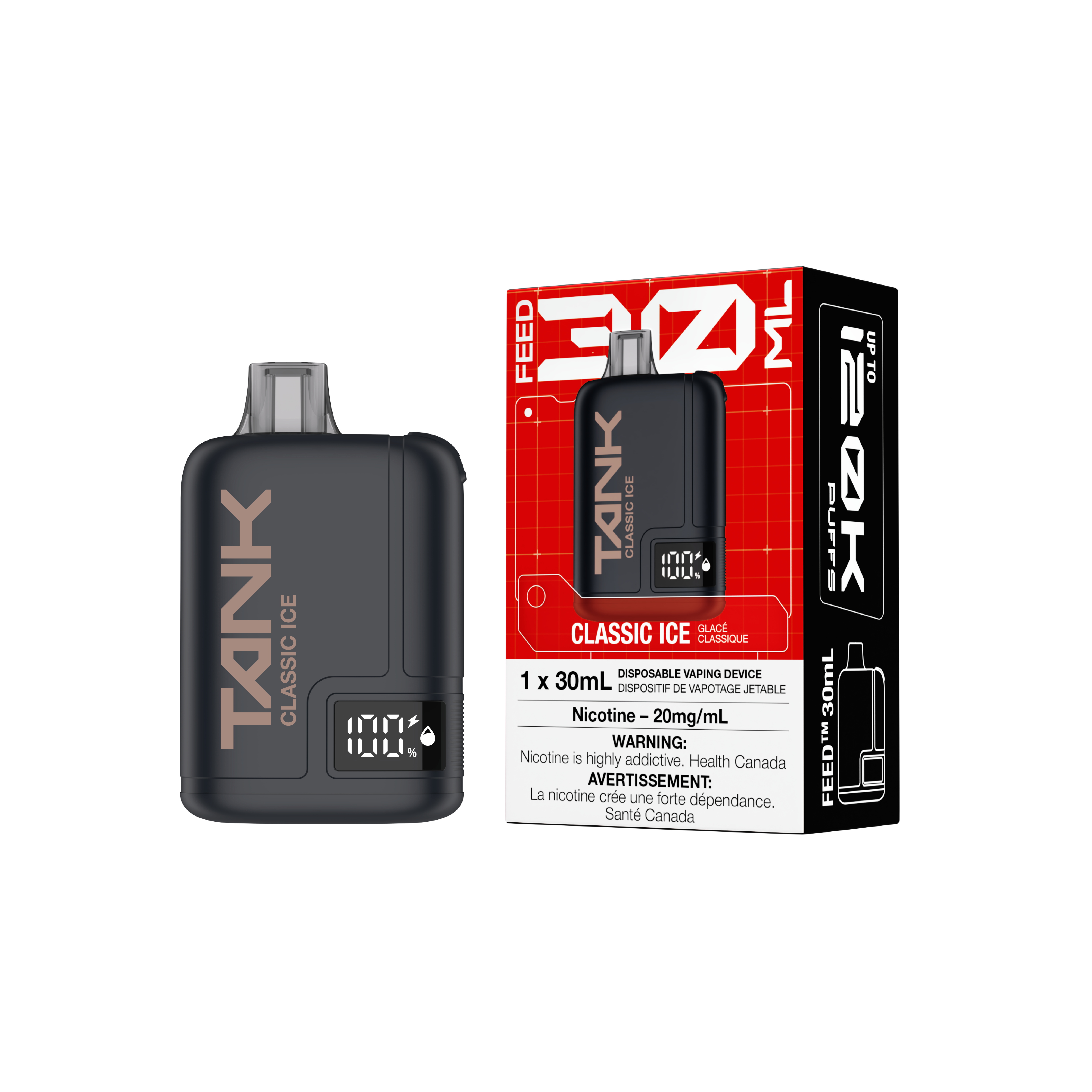 CLASSIC ICE - FEED Tank 120K Disposable Vape - 4ct - [ON]